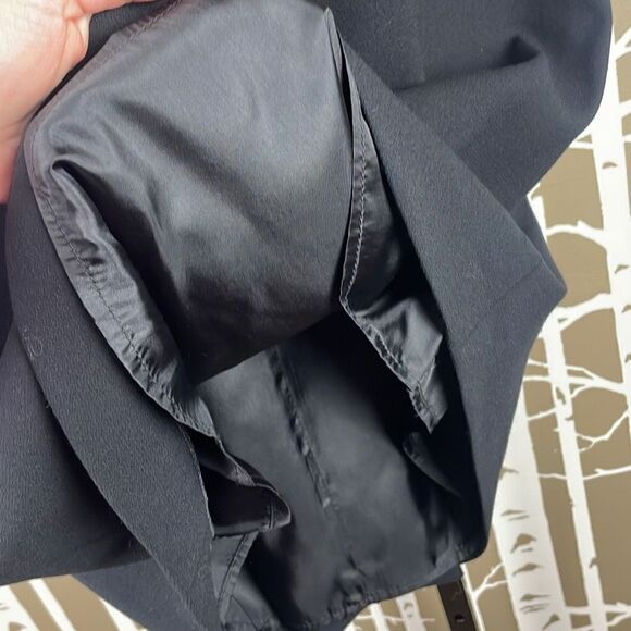 Valentino Miss V 90s 100% Wool Midi Pencil Skirt 38 Black - Picture 5 of 10